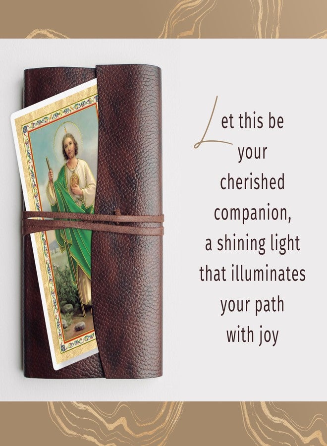 Trendzeen Mini St Jude Statue - St Jude Prayer Card, The Lord's Prayer Card - Made in Italy 2 Inch San Judas Statue for Car - San Judas Tadeo Estatua, Patron Saint of Hope and Impossible Causes - 3 Items Set - Image 5